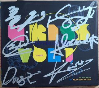 U - Kiss Ukiss N - Generation 1st Mini Album K - Pop Real Signed Autographed Cd