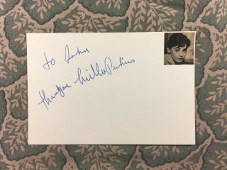 Millie Perkins - The Diary Of Anne Frank - Wall Street - The Lost City - Autograph