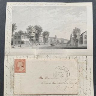 1850s West Townsend Ma,  Letter Illustrated Seminary Letterhead Female School
