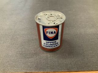 Vintage Fina Upper Cylinder Lubricant 8 Oz.  Full Can