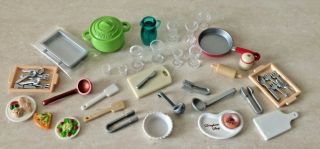 Sylvanian Families Bundle Of Kitchen Accessories Cutlery,  Glasses,  Utensils