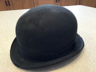 Vintage Men’s Black Hat Bulwer & Co.  With Wear