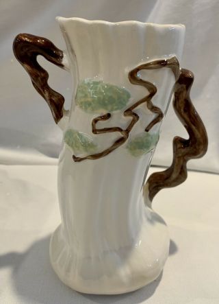 Vintage Roseville White And Green Ming Tree Vase 582 - 8