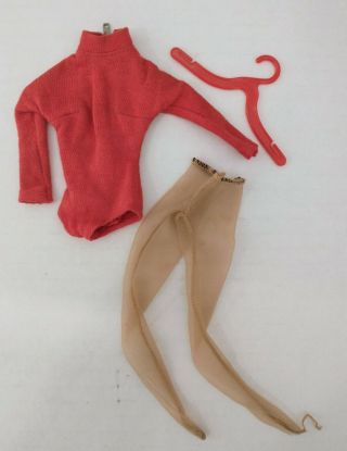 942 Ice Breaker 1962 Skating Vintage Barbie Doll Outfit Costume & Pantyhose