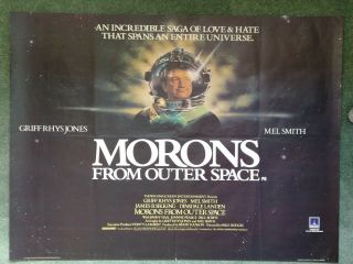 Morons From Outer Space (1985) Uk Quad Movie Poster - Mel Smith