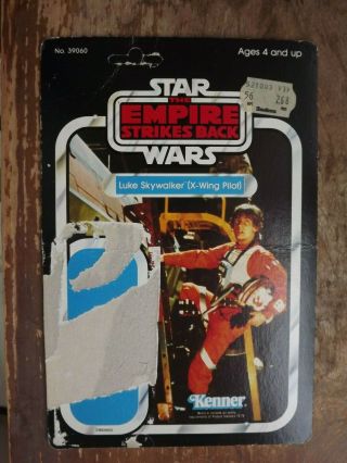 Vintage Star Wars Esb Luke (x - Wing Pilot) Action Figure Card Back (48 Back)