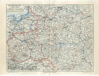 1896 West Russia Poland Ukraine Kiev Belarus Minsk Lithuania Antique Map Dated