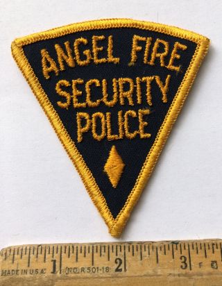 Vintage Angel Fire Security Police Officer Patch Mexico Department