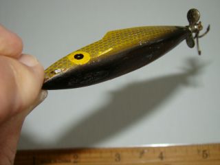 Vintage Weber Shadrac Fishing Lure,  Gold / Yellow Belly 2