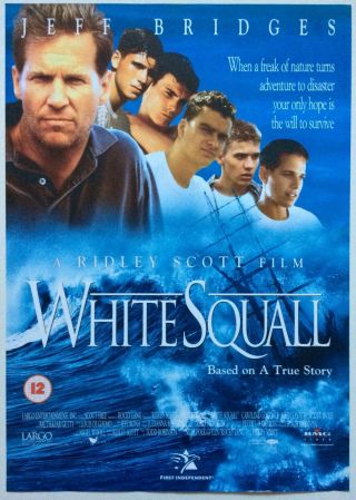 White Squall / Video Film Poster / Jeff Bridges / Vintage Movie 1