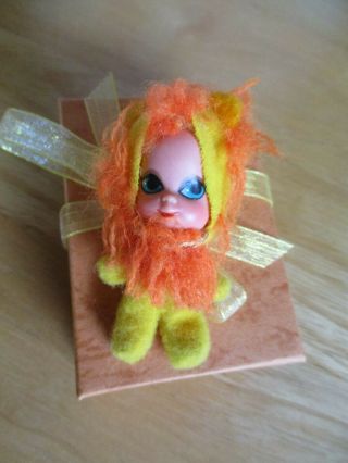 Vintage Liddle Kiddles 1968 Animiddle Lucky Lion Pin,  Cute Comes In Cute Box