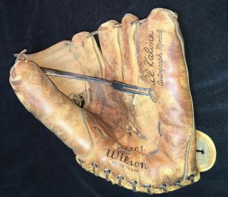 Vtg 1950s Al Kaline Wilson Baseball Glove Mitt Model 573cl