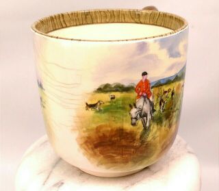 ANTIQUE W.  T.  COPELAND & SONS ENGLAND CUP - ART BY LIONEL EDWARDS ENGLISH FOX HUNT 3