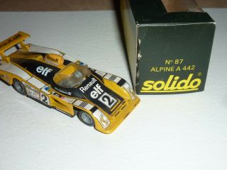 Vintage SOLIDO 87 ALPINE A 442 SPORTS Boxed 1:43 Scale Made in FRANCE 2