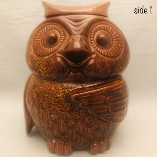 Mccoy Pottery Woodsy The Brown Owl Cookie Jar 204 Usa 10 " Tall