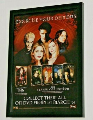 Buffy Vampire Slayer `collection` Framed A4 Dvd Release Promo Poster