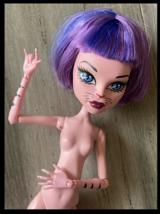 Monster High Doll Cam Create - A - Monster Nude Pink Cat With Wig Ears