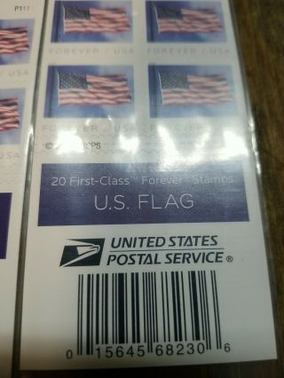 Usps Us Flag 2018 Forever Stamps - 10 Books Of 20