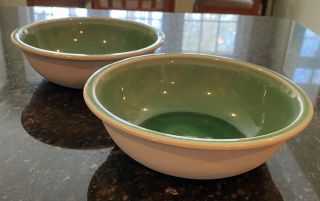 Jars France For Williams - Sonoma Cantine Emerald 7 " Coupe Cereal Bowls Set Of 2