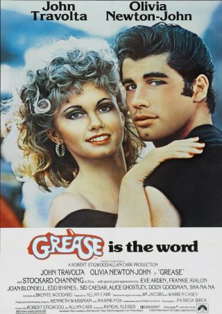 Grease Movie Poster And Autograph Signed Print