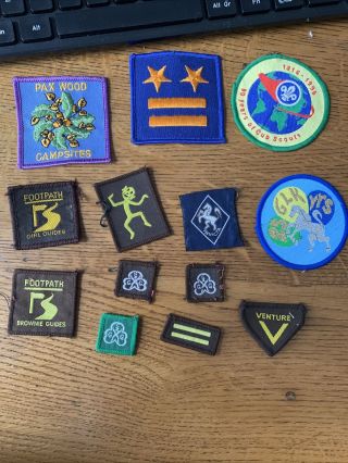 Vintage Girl Guide,  Brownie,  Cub Scouts Cloth Badges