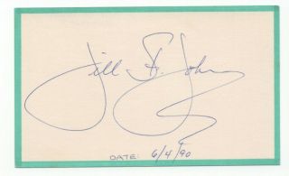 Jill St.  John - Jame Bond Film Actress - Autographed 3x5 Card