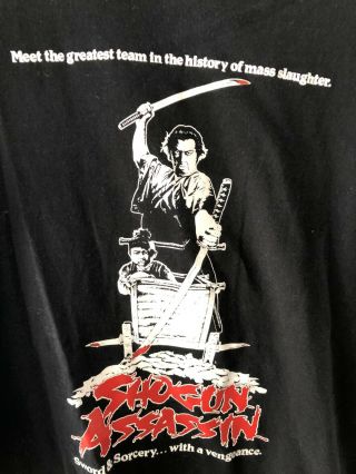 Shogun Assassin T Shirt Size Medium Horror Martial Arts Video Nasty Fright Rags 2