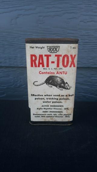 Rat Tox Bait Mouse Tin Cardboard Can Toledo Ohio Lure Trap Trapping