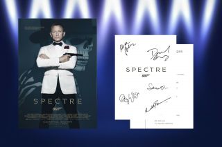 James Bond Spectre Movie Poster And Autograph Signed Print
