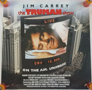 The Truman Show Video Film Shop Poster,  17 " X 17 ",  Movie,  Jim Carrey.