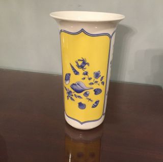 Vintage 1988 Lynn Chase Costa Azzurra 9.  5 Inch Sea Scape Vase In.