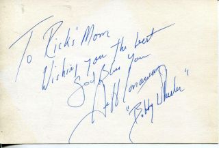 Jeff Conaway Autograph Taxi & Wizards & Warriors & Grease Actor Signed Card