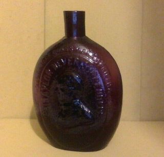 Antique Glass Bottle.  Ovottville Glass Philadelphia,  Pa.  Embossed.  Purple.