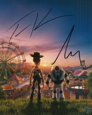 Tom Hanks And Tim Allen Signed Photo Actors Woody & Buzz In Toy Story