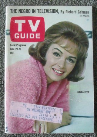 June 20 - 26 1964 Tv Guide Donna Reed Negro In Television Clint Walker Vol12 No 25