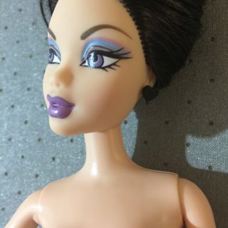 My Scene Doll Nolee_black/brown Hair_purple Eyes & Lips_barbie_mattel