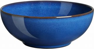 Nwt Set Of 3 Denby Langley Imperial Blue Coupe Cereal Bowls