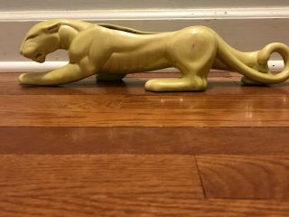 Vintage Mccoy Pottery Yellow Panther Planter 16” Long.