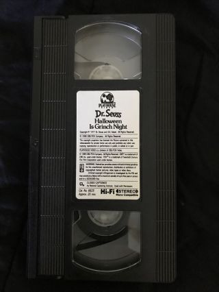 Vintage Dr.  Seuss Halloween is Grinch Night - VHS video tape 3