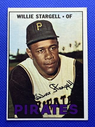 1967 Topps Willie Stargell Vg - Ex (hof) Pittsburgh Pirates 140 Baseball Card