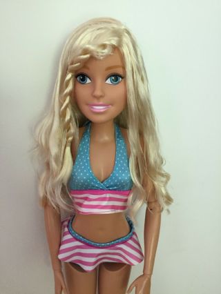 Blonde Barbie Doll in Bikini 2016 Just Play Mattel My Size Best Friend 28 