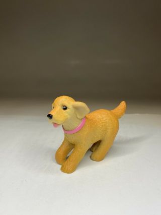 Mattel Barbie Bobbin Bow Wows Golden Retriever Pups No.  67388 Pink Collar