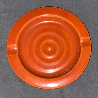 Vintage Bauer Pottery Ring Ware Ash Tray (orange Ll)