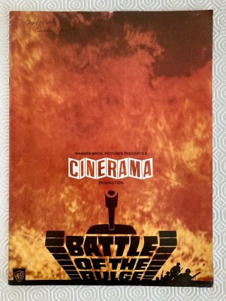 Battle Of The Bulge Cinema Souvenir Film Programme 1965 Henry Fonda Robert Shaw