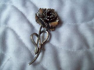 Vintage Sarah Coventry Sterling Silver Flower Brooch Pin