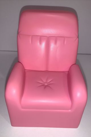 Vintage 1994 Barbie Doll Mattel Pink Arm Chair So Much To Do Dollhouse Furniture