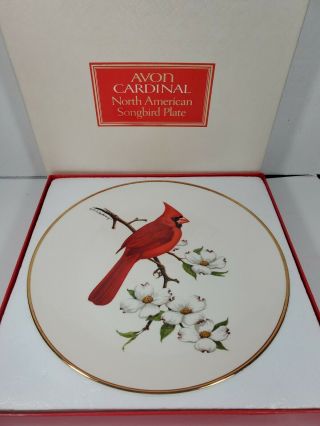 Vtg 1974 Avon Cardinal North American Songbird 10 - 3/8 " Plate Don Eckelberry Box