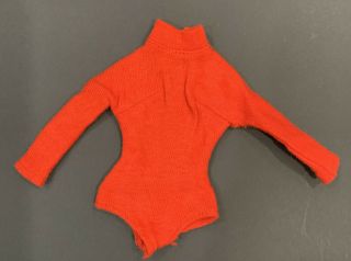 Vintage 1962 - 1964 Barbie Ice Breaker 942 Long Sleeve Red Bodysuit
