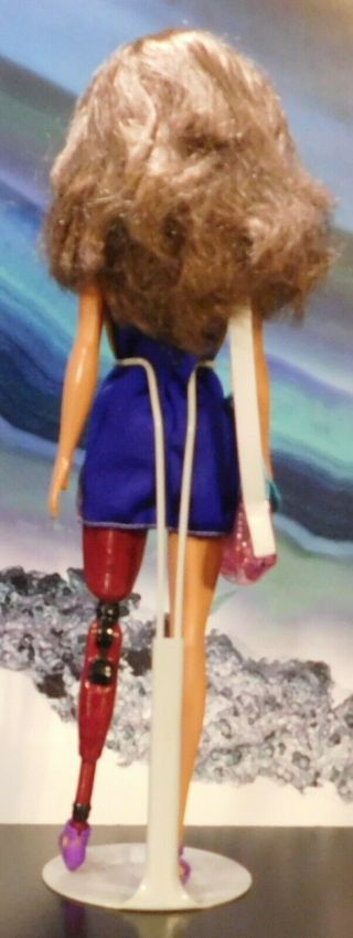 Mattel Barbie Fashionistas 121 with Custom Hand Painted Prosthetic Leg 3