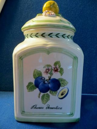 Villeroy & Boch French Garden Charm Canister Prunus Domestica With Lid